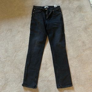 Zara straight leg jeans with slit